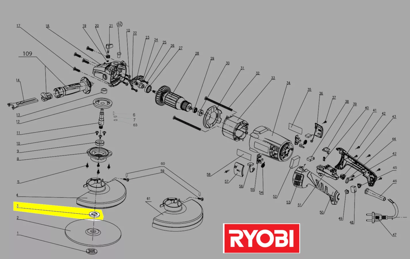 flasque de serrage réf. 5131033196 Ryobi